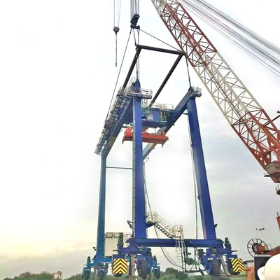 22m RTG Model Konteyner Vinç 500t Elektrik Güç Kaynağı Çift Kirişli