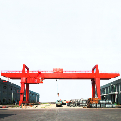 550KN Çifte Girder Gantry Crane Top Running Box Frame Trolley ile